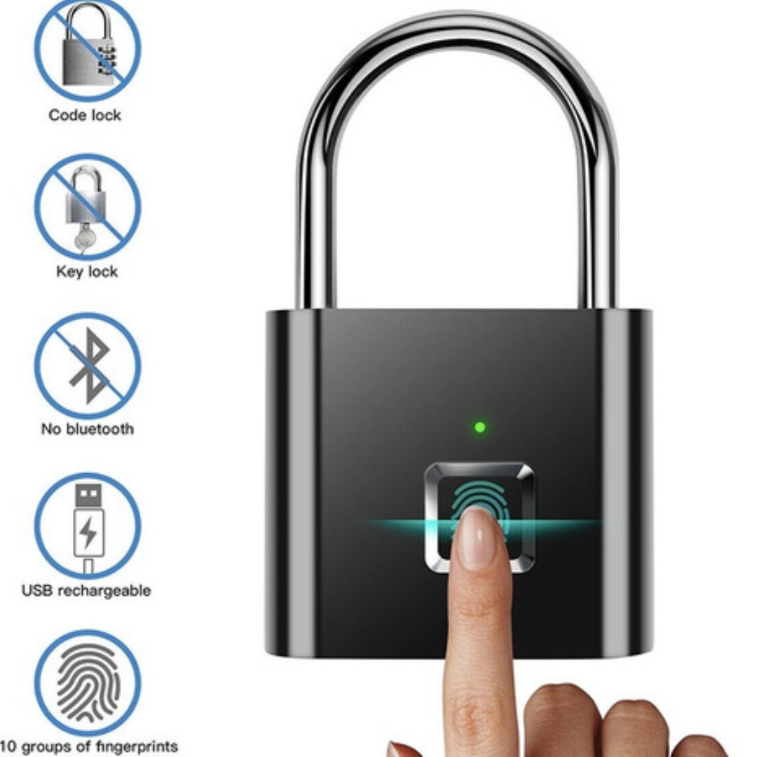 Miniatura 2 de Candado Con Lector De Huella Recargable